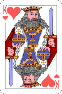 King of hearts playing card
