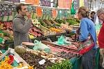 Market with fruit and veg
